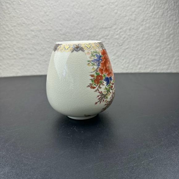 Japanese Vintage Porcelain Vase Painted By Shibata Toki Flower/Butterfly - Picture 5 of 9